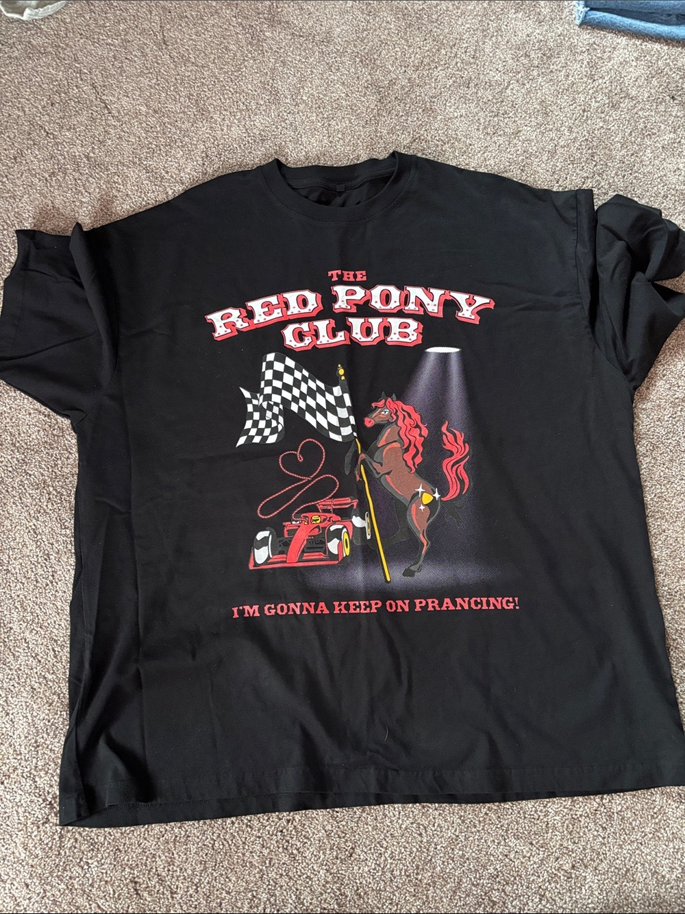 The Red Pony Club Black Graphic Tee - I'm Gonna Keep On Prancing!